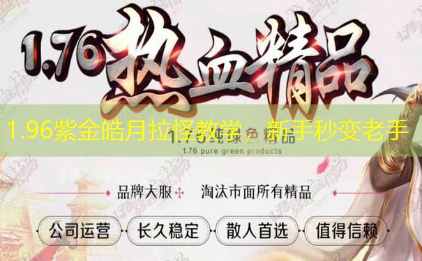 1.96紫金皓月拉怪教学，新手秒变老手