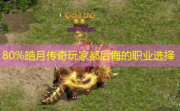 80%皓月传奇玩家都后悔的职业选择