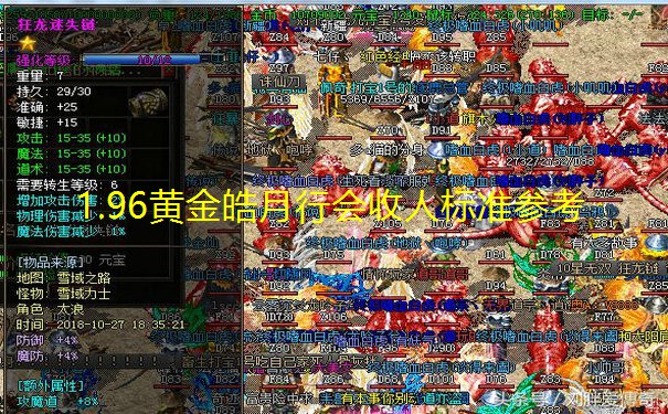 1.96黄金皓月行会收人标准参考